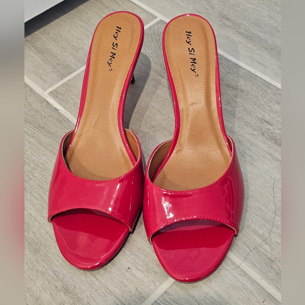 Red Women's Heeled Sandals